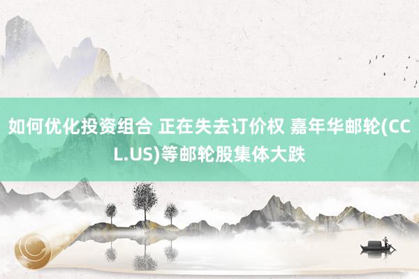 如何优化投资组合 正在失去订价权 嘉年华邮轮(CCL.US)等邮轮股集体大跌