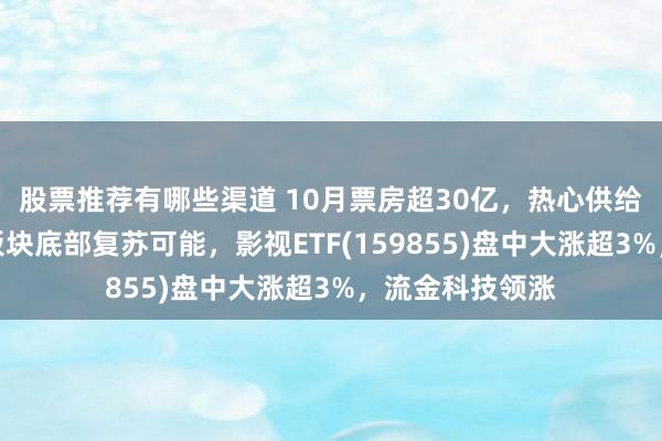 股票推荐有哪些渠道 10月票房超30亿，热心供给规复之下影视板块底部复苏可能，影视ETF(159855)盘中大涨超3%，流金科技领涨