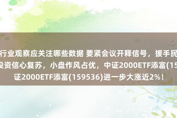 行业观察应关注哪些数据 要紧会议开释信号，援手民营企业“挑大梁”！投资信心复苏，小盘作风占优，中证2000ETF添富(159536)进一步大涨近2%！