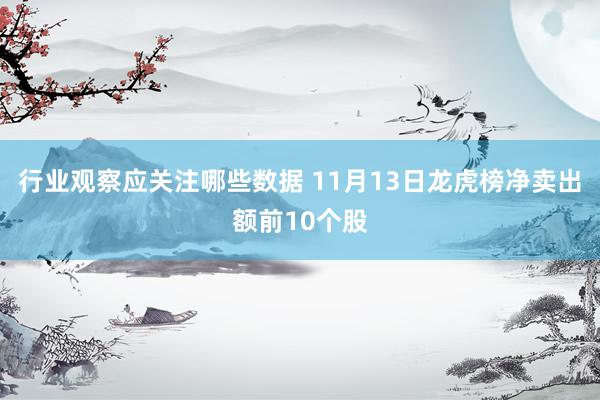 行业观察应关注哪些数据 11月13日龙虎榜净卖出额前10个股