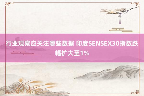 行业观察应关注哪些数据 印度SENSEX30指数跌幅扩大至1%