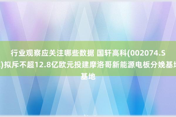 行业观察应关注哪些数据 国轩高科(002074.SZ)拟斥不超12.8亿欧元投建摩洛哥新能源电板分娩基地