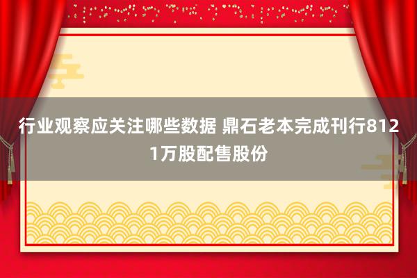 行业观察应关注哪些数据 鼎石老本完成刊行8121万股配售股份