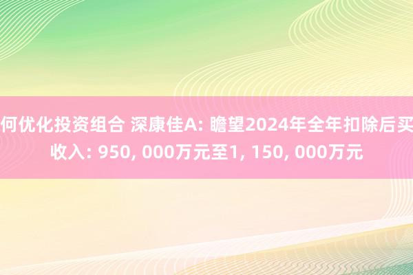 如何优化投资组合 深康佳A: 瞻望2024年全年扣除后买卖收入: 950, 000万元至1, 150, 000万元