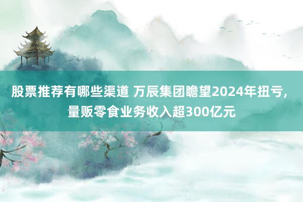 股票推荐有哪些渠道 万辰集团瞻望2024年扭亏, 量贩零食业务收入超300亿元