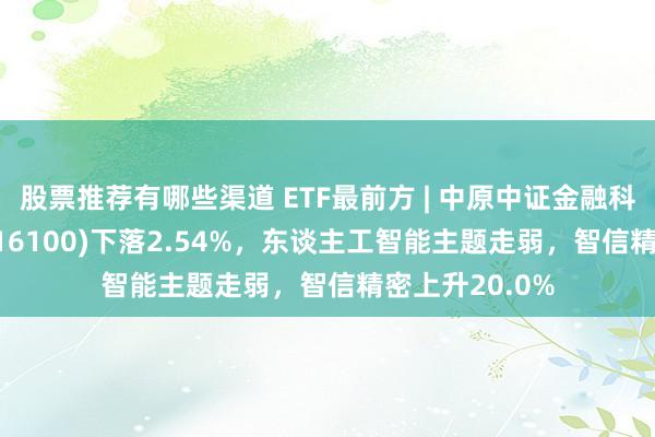 股票推荐有哪些渠道 ETF最前方 | 中原中证金融科技主题ETF(516100)下落2.54%，东谈主工智能主题走弱，智信精密上升20.0%