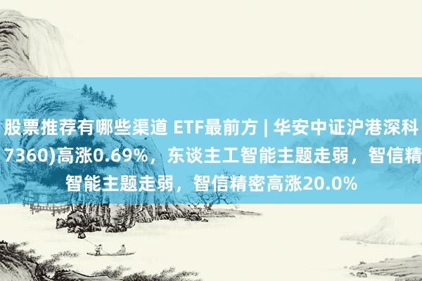 股票推荐有哪些渠道 ETF最前方 | 华安中证沪港深科技100ETF(517360)高涨0.69%，东谈主工智能主题走弱，智信精密高涨20.0%