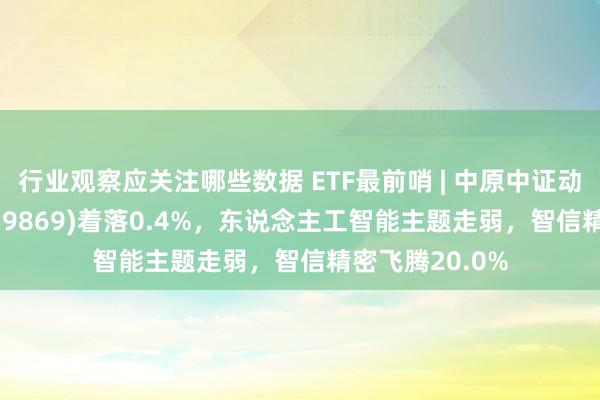 行业观察应关注哪些数据 ETF最前哨 | 中原中证动漫游戏ETF(159869)着落0.4%，东说念主工智能主题走弱，智信精密飞腾20.0%