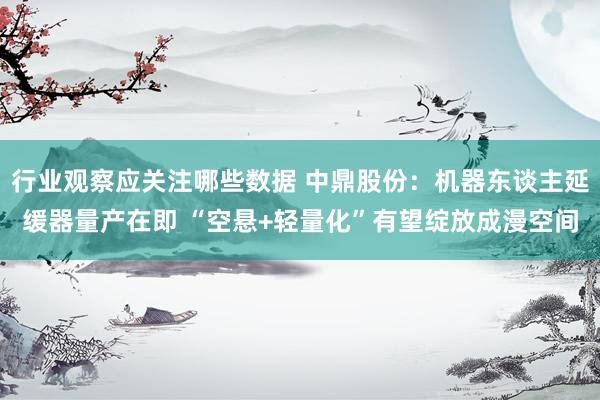 行业观察应关注哪些数据 中鼎股份：机器东谈主延缓器量产在即 “空悬+轻量化”有望绽放成漫空间